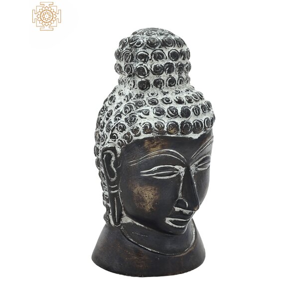 Buddha Head Heavy 2'' Bust Budha Statue Brass Antique Finsih Gift Christmas 