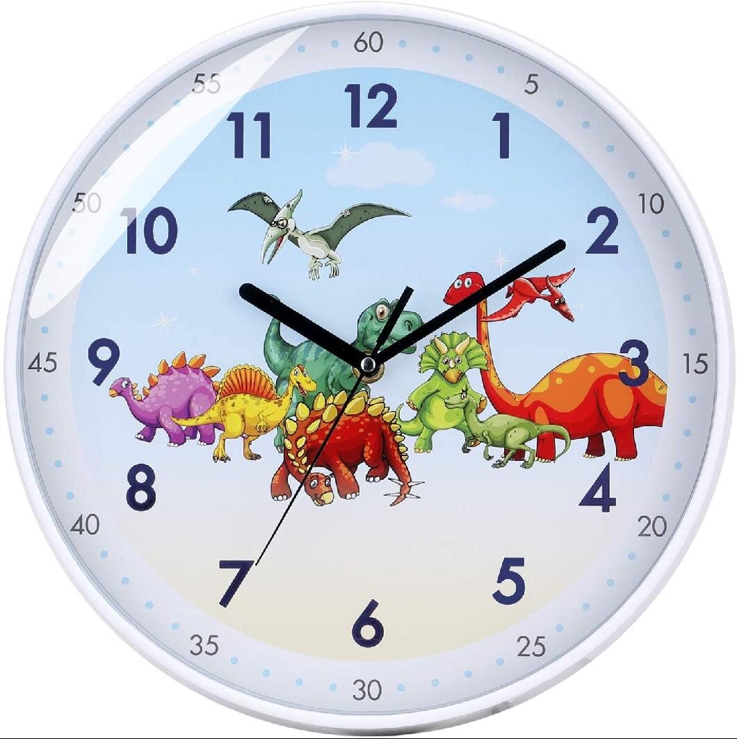 Silent Childrens Wallclock With Animal Dial Twistiti From 3 years old 