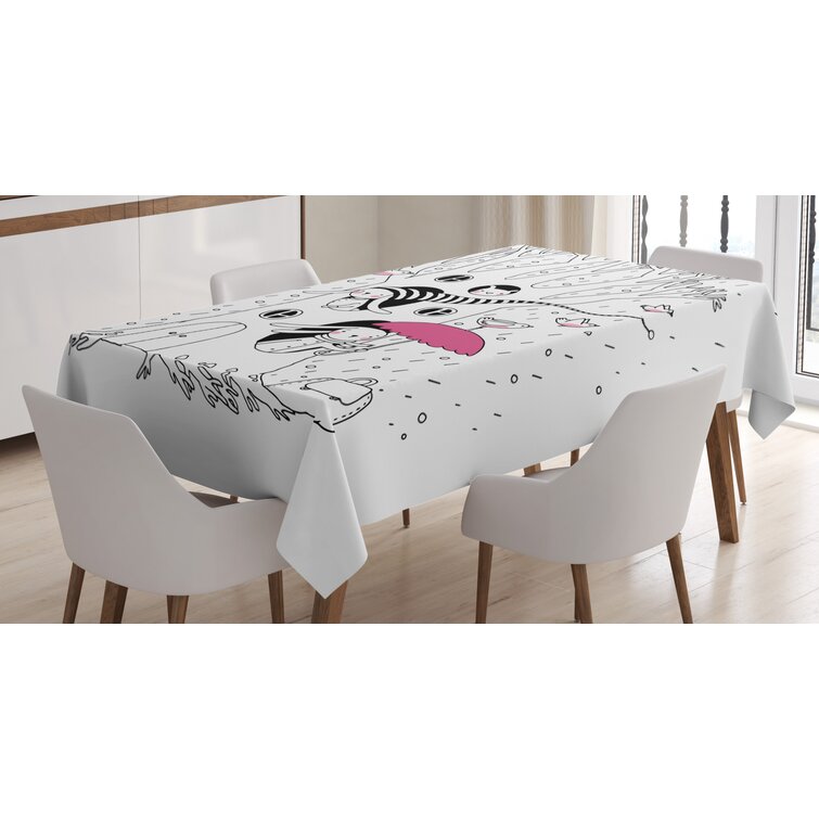 Ambesonne Minimalist Tablecloth Table Cover for Dining Room Kitchen