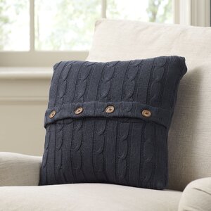 Harrietstown Cable-Knit 100% Cotton Throw Pillow