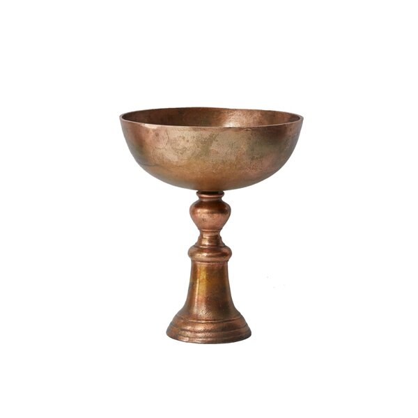 Planter Shallow Decorative Bowl for Flowers or Floating Candles Modern Fruit Bowl Serene Spaces Living Small Shiny Hammered Gold Bowl Vase Use as Key Bowl Measures 4.5 Tall & 6.75 Diameter