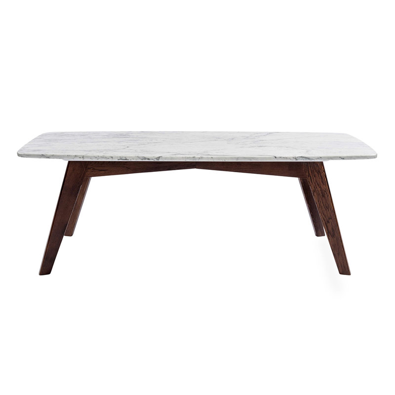 Hilma Rectangular Italian Carrara White Marble Table ...