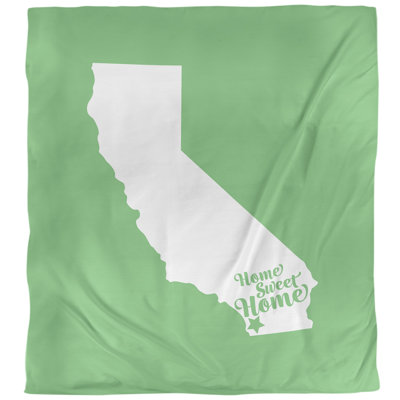 Home Sweet San Diego Single Duvet Cover East Urban Home Color Green