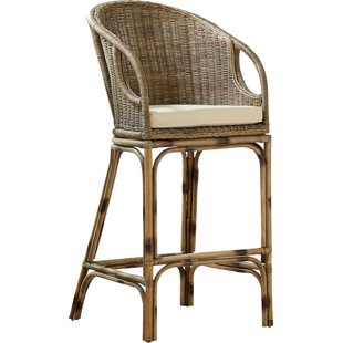 Go to store & view more images Augustine Rattan 28'' Bar Stool by Birch Lane? Heritage
