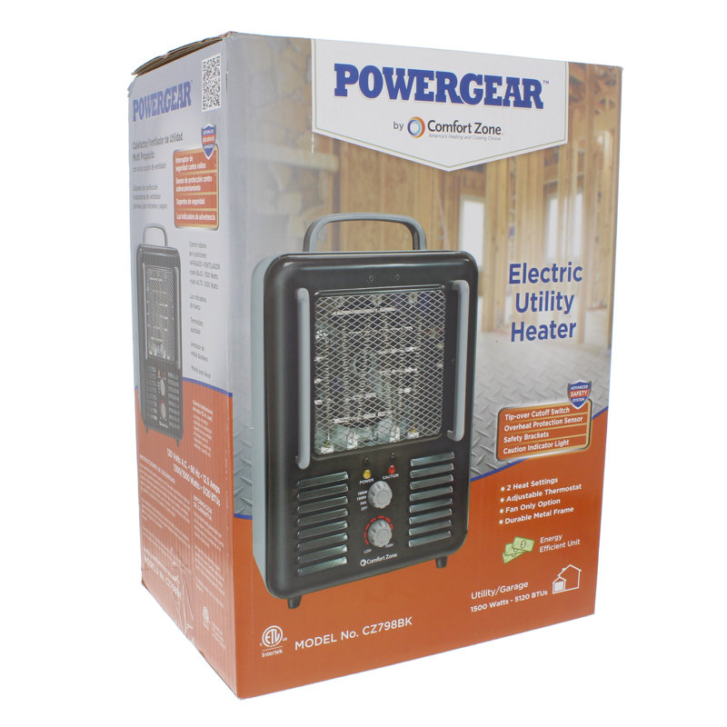 Comfort Zone Milkhouse 1 300 Watt Electric Fan Utility Heater
