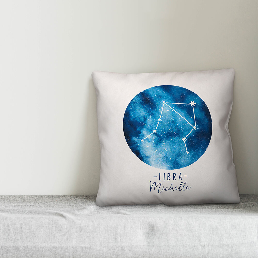 Pisces Horoscope Linen Cushion Cover Pillow Horoscope Star Sign Zodiac