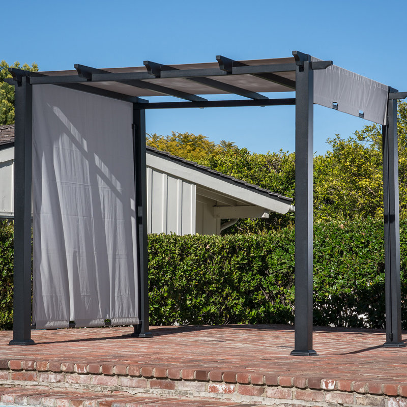 Highland Dunes Ripon 10 Ft W X 8 Ft D Steel Pergola With Canopy
