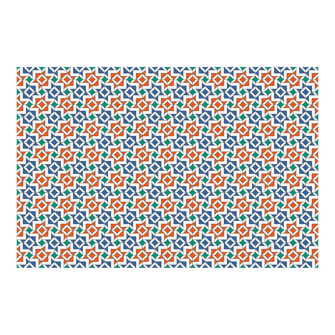 Alhambra Mosaic with Tile Look 2.55m x 384cm Textured Matt Peel & Stick Wall Mural