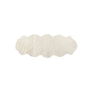 Shayne Off White Faux Sheepskin Area Rug