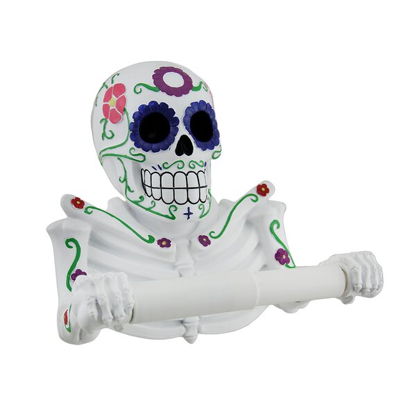 Zeckos Gothic Grinning Grim Reaper Wall Mounted Toilet Paper Holder