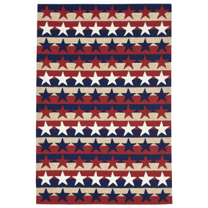 Walton Hand-Tufted Red Indoor/Outdoor Area Rug