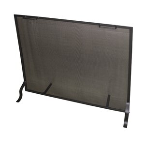 Single Panel Steel Fireplace Screen