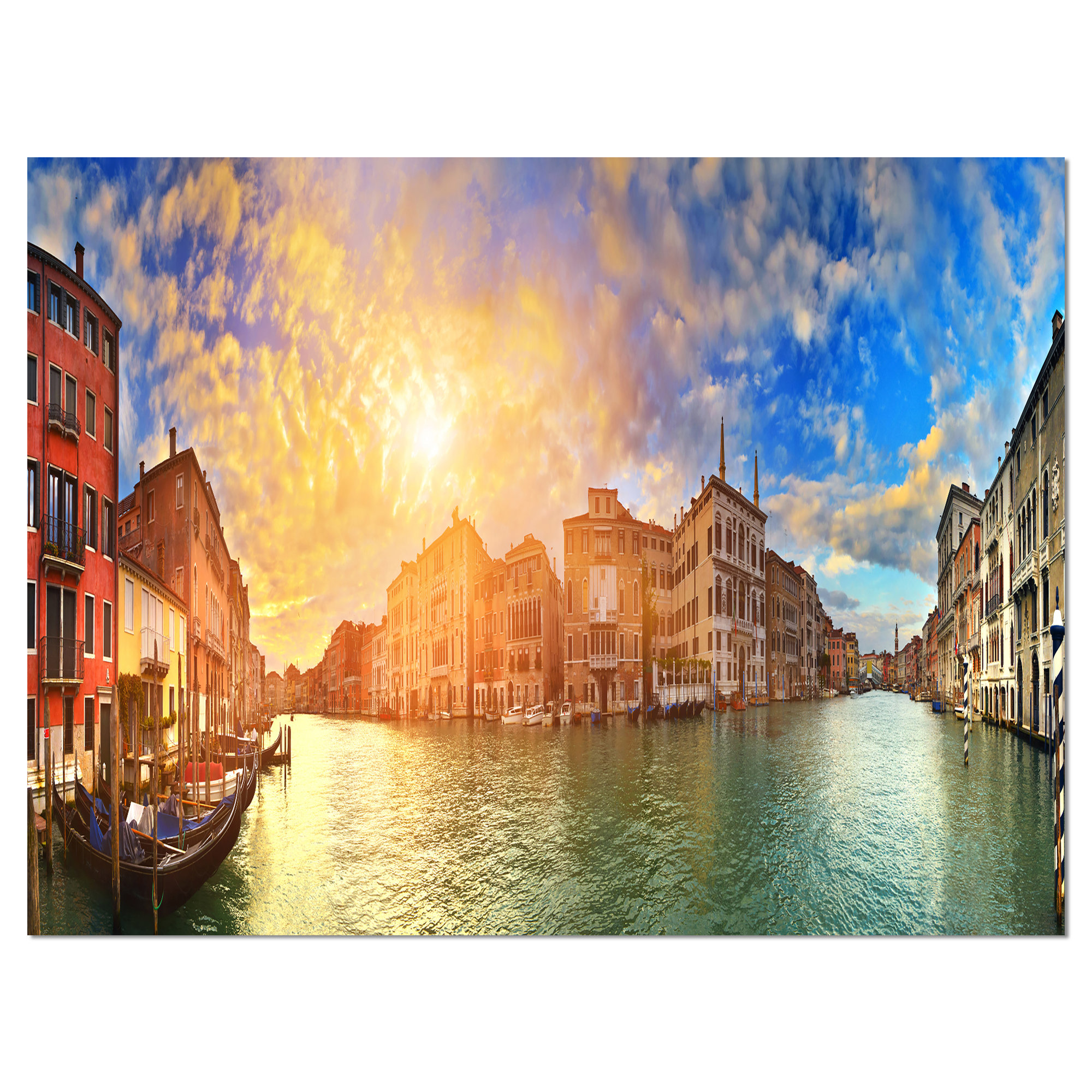 Designart Grand Canal Venice Panorama Photographic Print On Wrapped Canvas Wayfair