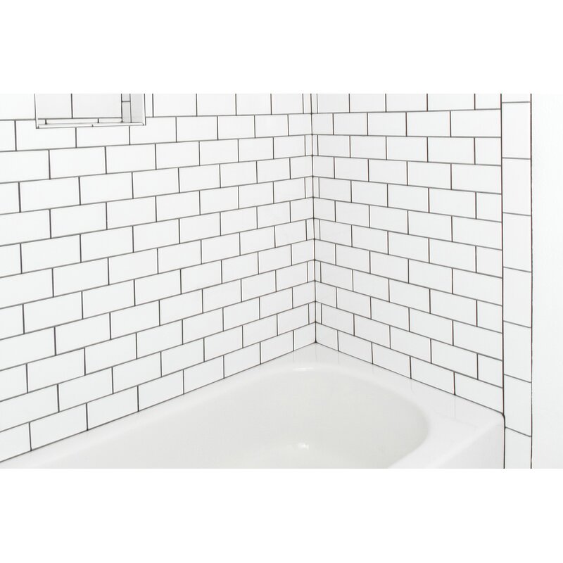 Nantucket 3" x 6" Ceramic Subway Tile in Gloss Ice White (Part number: CERTRAICE36B)