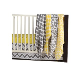 Ikat Dots/Giraffe 6 Piece Crib Bedding Set