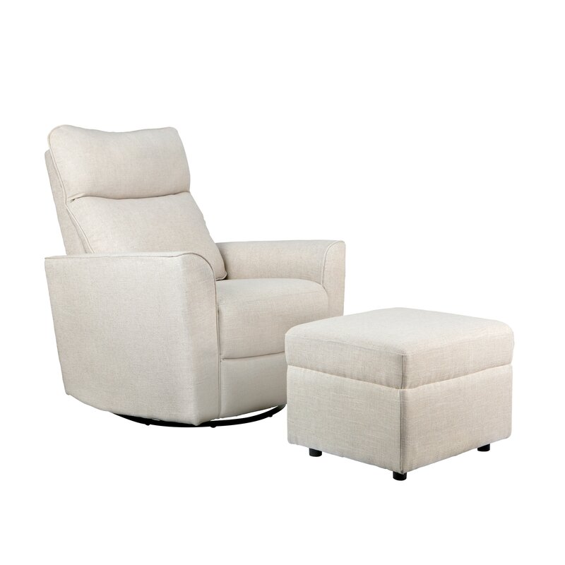 soho swivel glider with ottoman