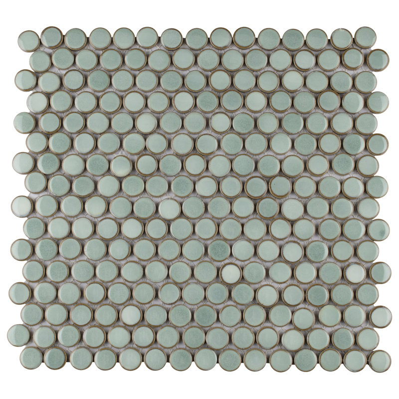 Elitetile Penny 0 8 X Porcelain Mosaic Tile Reviews Wayfair Porcelain Mosaic Tile