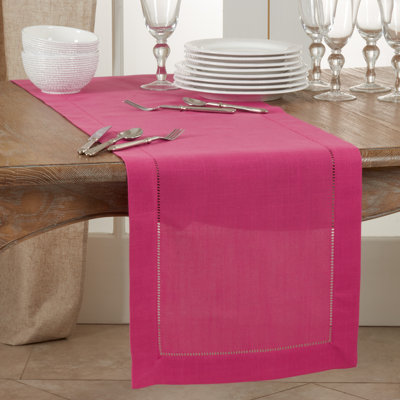 Cargile Solid Color Table Runner Winston Porter Size: 72" x 16", Color: Pink