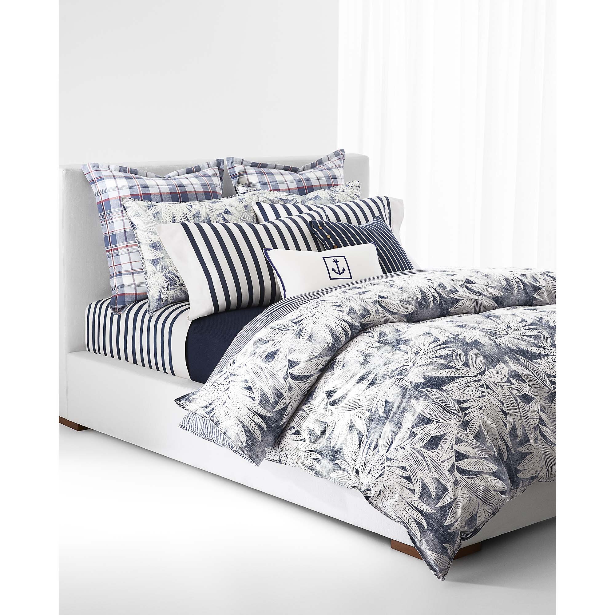 Lauren Ralph Lauren Evan Navy White Pima Cotton 120 Tc Reversible Coastal Comforter Set Reviews Wayfair