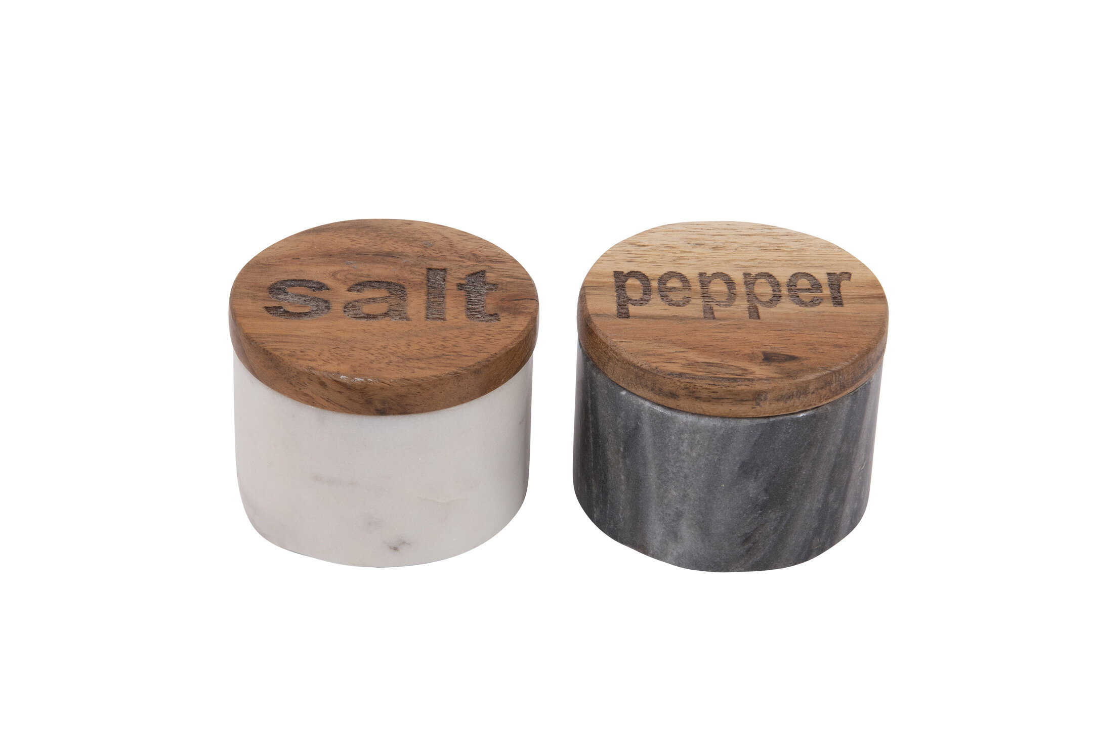 salt and pepper marble canisters