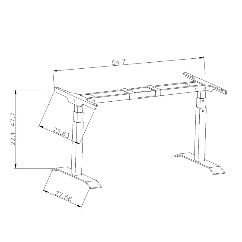 Symple Stuff Toni Ergonomic Height Adjustable Standing Desk Wayfair