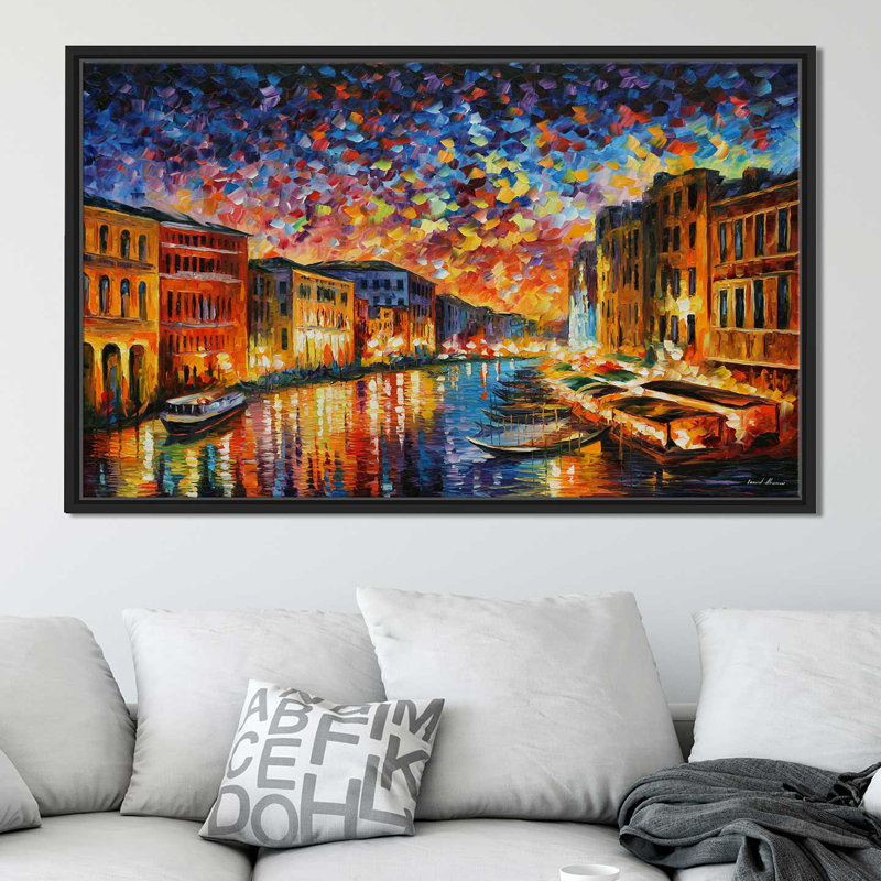 Winston Porter Venice Grand Canal Framed Oil Painting Print On