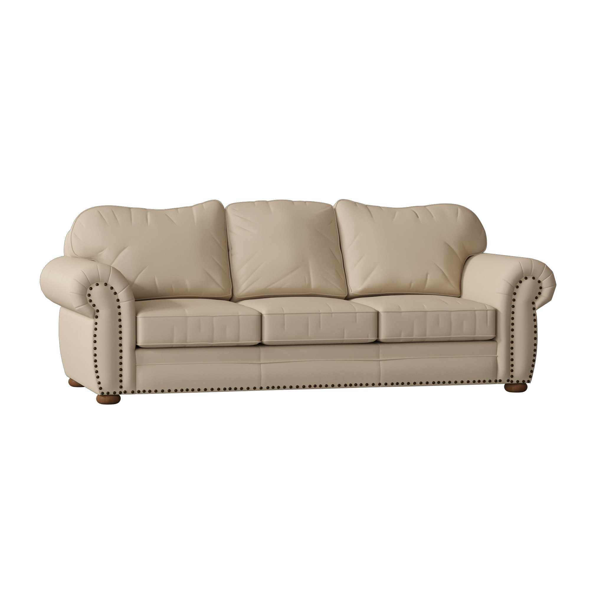 Omnia Leather Monte Carlo 96 Round Arm Sofa Bed Reviews Wayfair Omnia Leather Monte Carlo 96 Round Arm