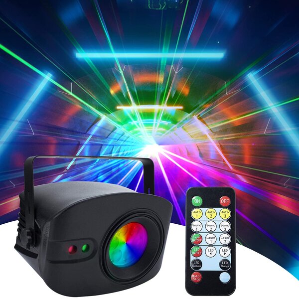 Moukey Party Lights Disco Ball Light with Sound-activated Strobes Rotating 7 Lighting Modes with Remote Control and USB plug in for Car for DJ Bar Pub Club Party Karaoke Music Show Indoor and Outdoor