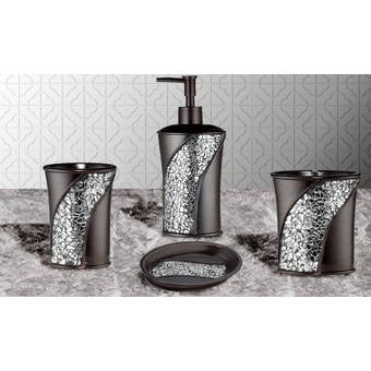 Rosdorf Park Patrice Square 4 Piece Bathroom Accessories Set Wayfair
