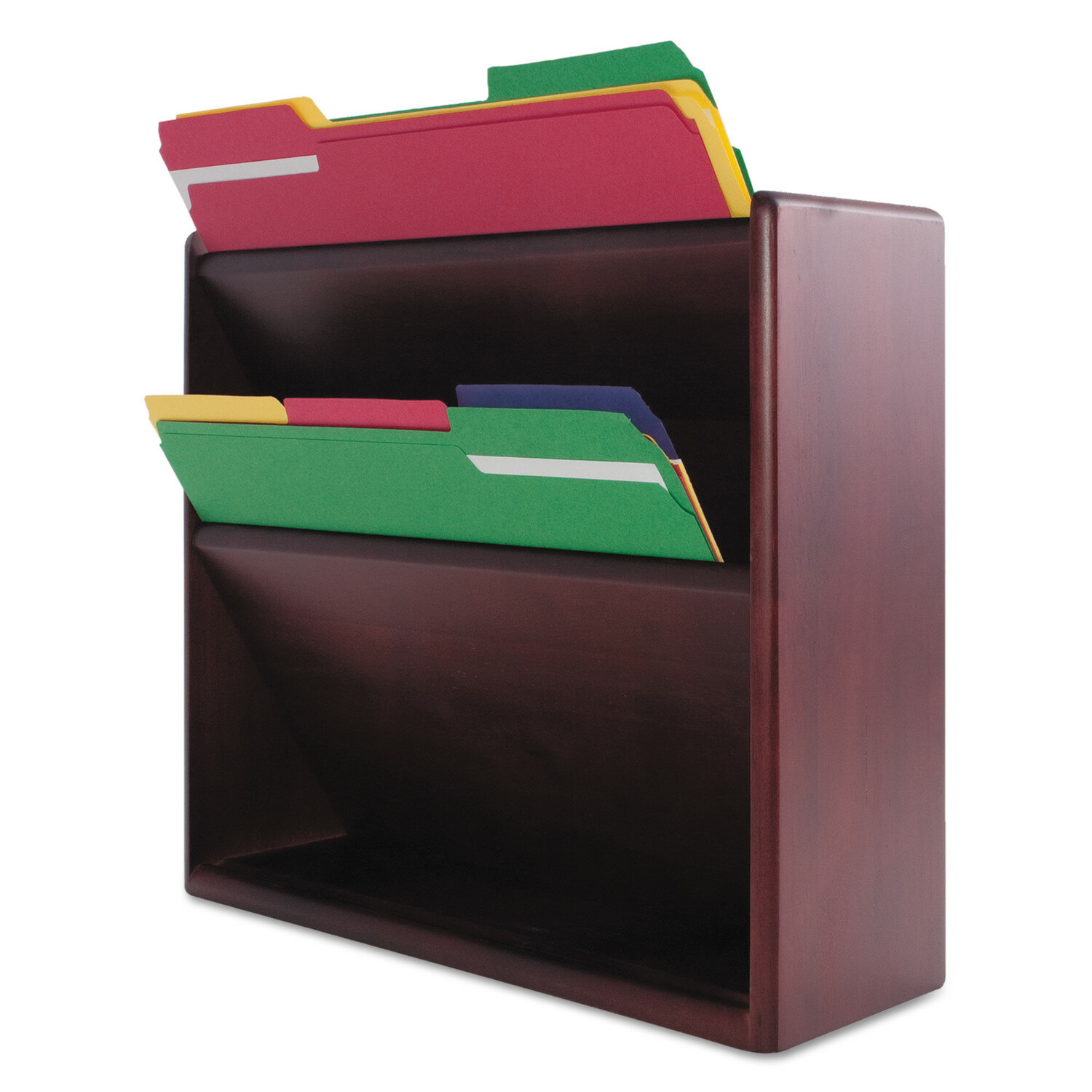 Carver Hardwood Double Wall File Letter Two Pockets Mahogany Wayfair