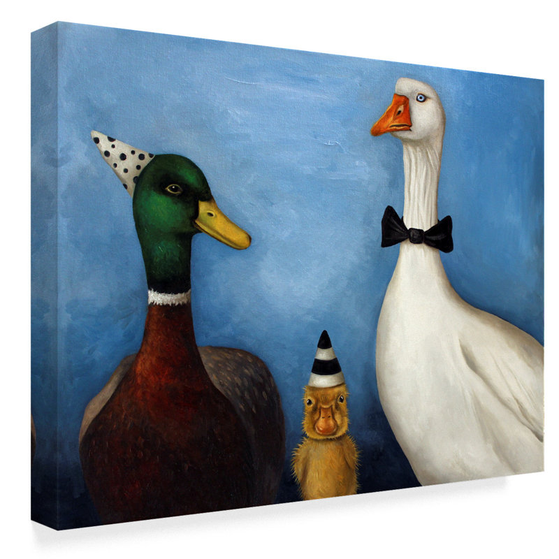 Winston Porter Duck Duck Goose Acrylic Painting Print On Wrapped