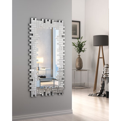 Levesque Rectangle Beveled Glass Framed Wall Mirror Decorative Accent Mirror Bathroom Vanity Mirror