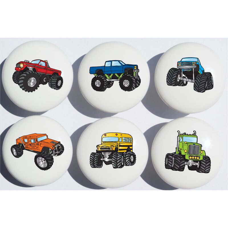 Presto Chango Decor Monster Truck Mushroom Knob Multipack Wayfair