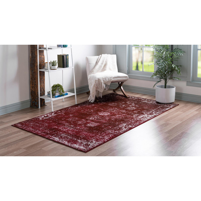 Mistana Brandt Floral Burgundy Area Rug Reviews Wayfair