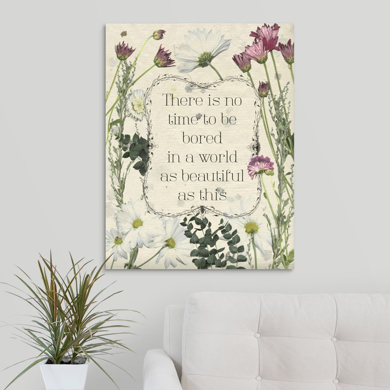 Giclee 'Pressed Floral Quote I' Graphic Art Print