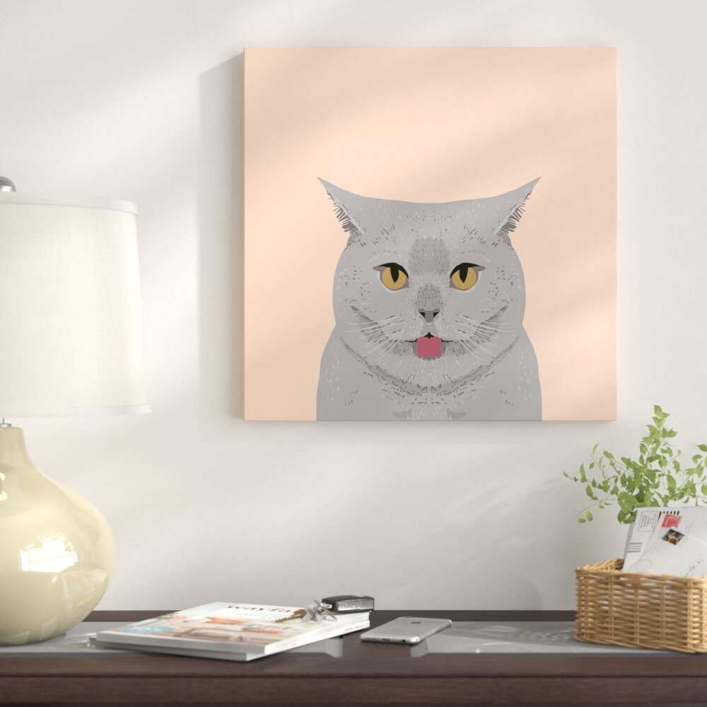 East Urban Home British Shorthair Graphic Art On Wrapped Canvas