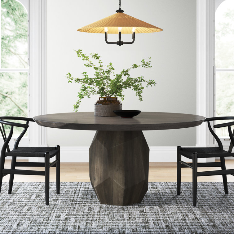 black round wood keanu dining table