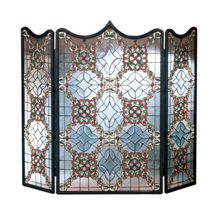 Meyda Tiffany 3 Panel Brass Fireplace Screen Wayfair