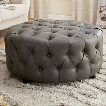 Rosalind Wheeler Freddy Faux Bois Ottoman Wayfair
