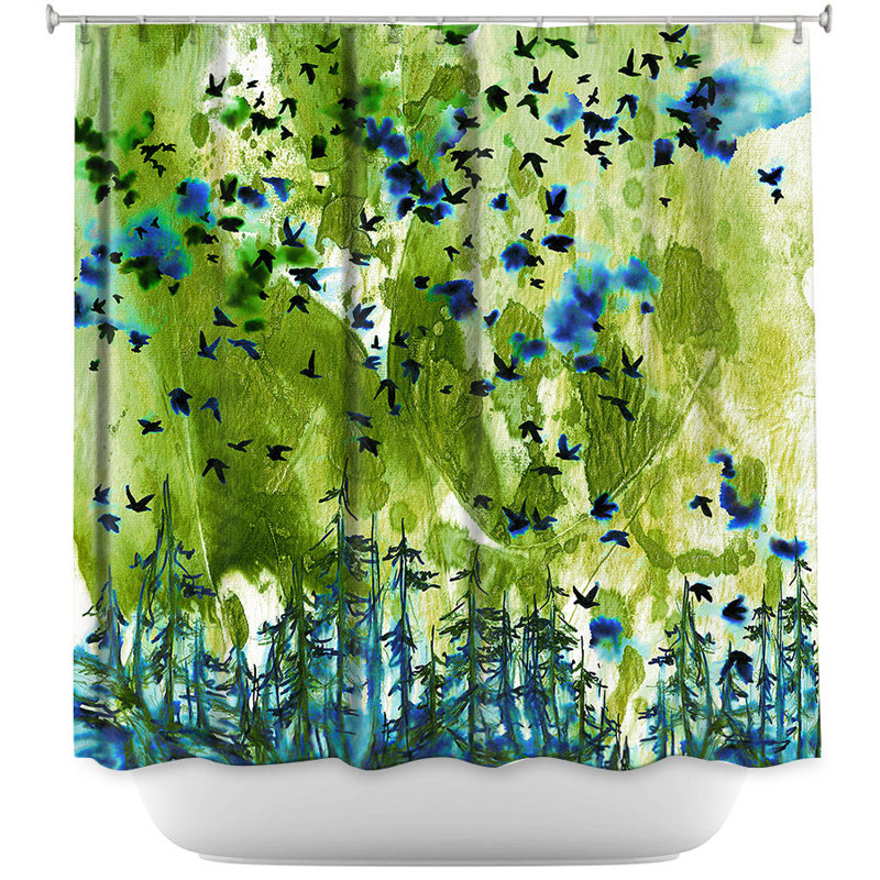 East Urban Home Were Better Lime Single Shower Curtain Wayfair