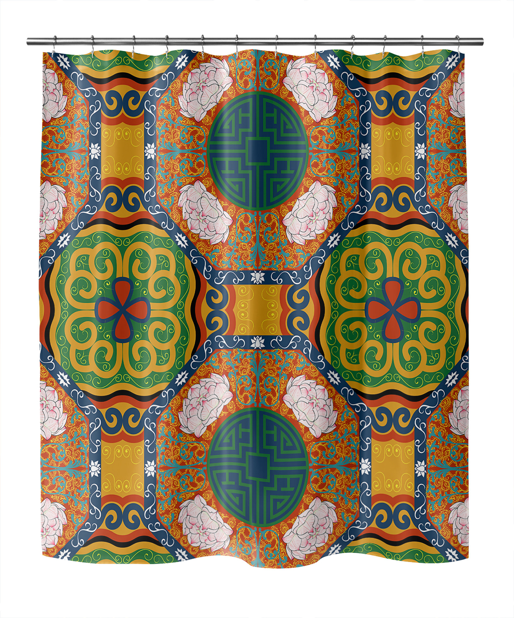 Bloomsbury Market Ariade Geometric Shower Curtain Wayfair