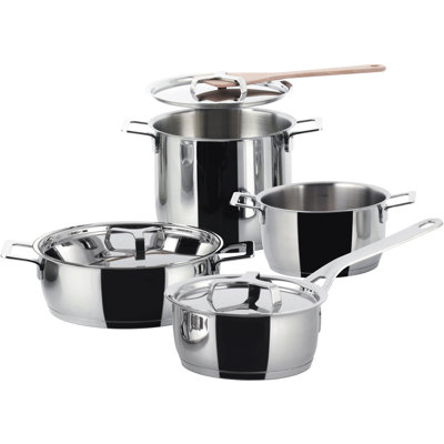 Alessi 7 Piece Stainless Steel Cookware Set Alessi