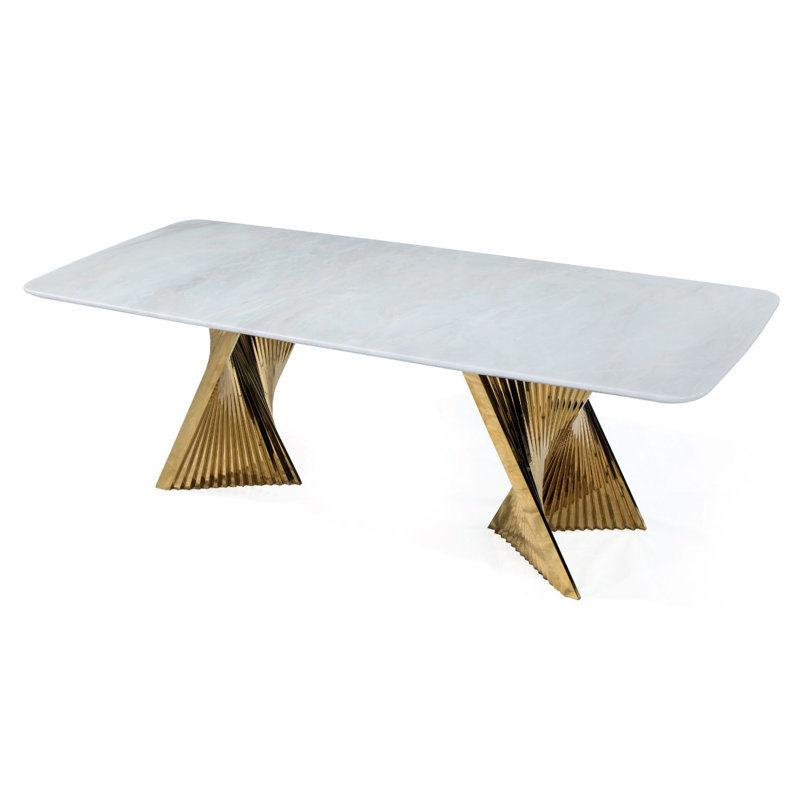 fairmont steel rectangular dining table