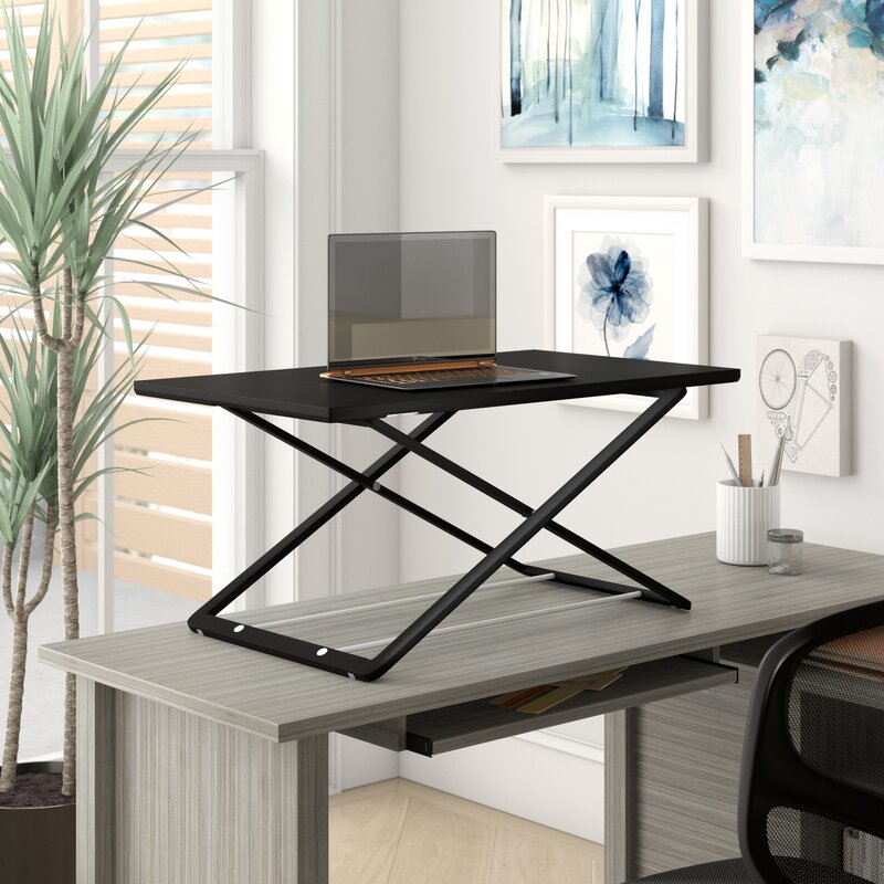 Ebern Designs Crocamo Standing Desk Converter Wayfair