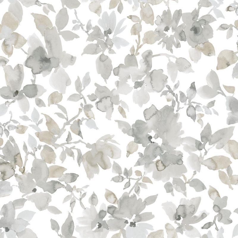 Charlton Home Cansler Floral Peel And Stick Wallpaper Roll Reviews Wayfair How to decorate with florals and leather together news flash: wayfair