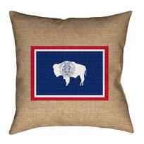 ArtVerse Katelyn Smith 14 x 14 Poly Twill Double Sided Print with Concealed Zipper & Insert Wyoming Canvas Pillow 