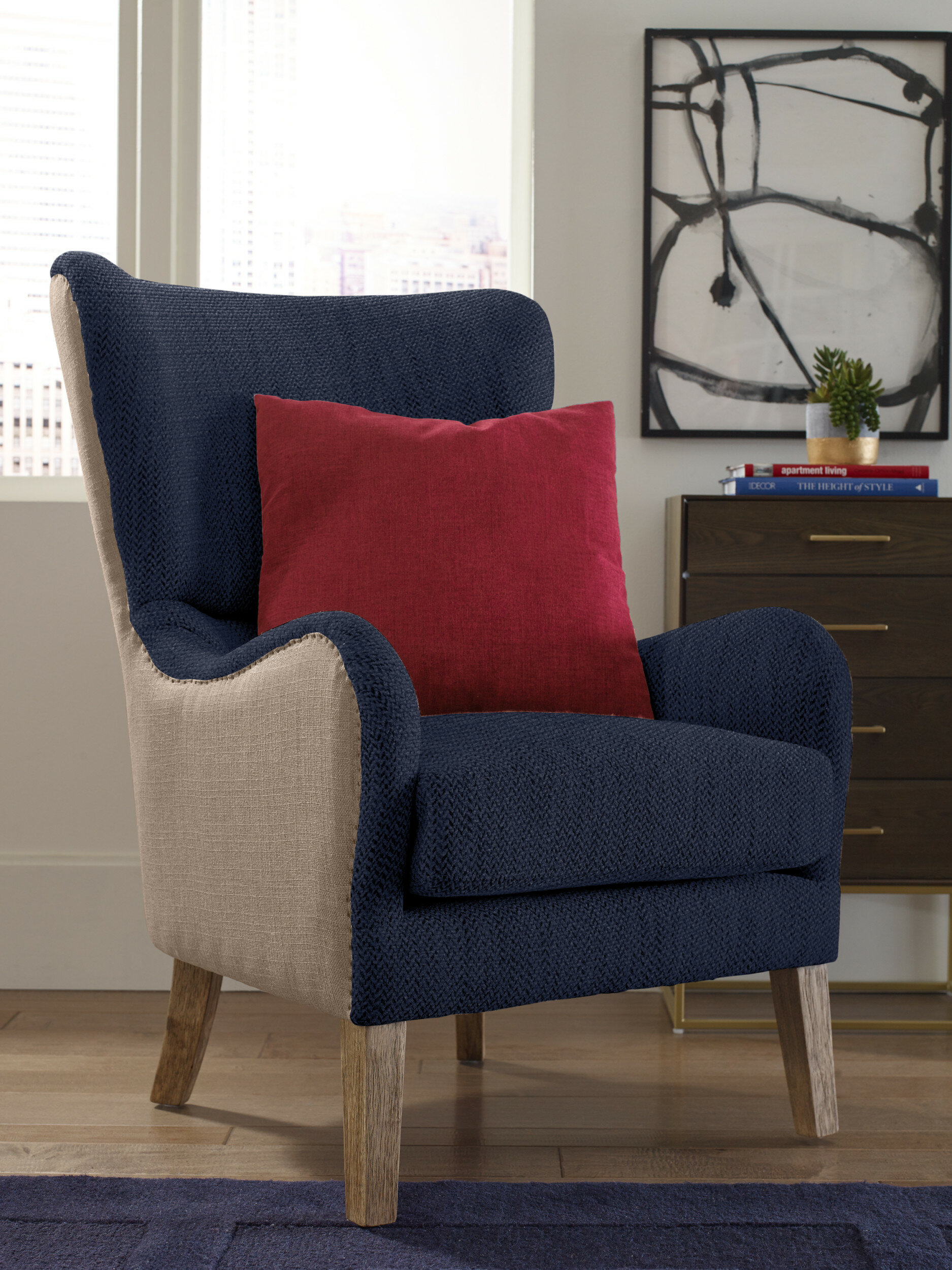 tommy hilfiger wing back chair