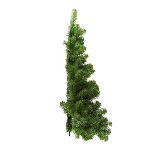 Half Wall Christmas Trees You Ll Love Wayfair Ca Norway Half 3 Green Pine Artificial Christmas Tree