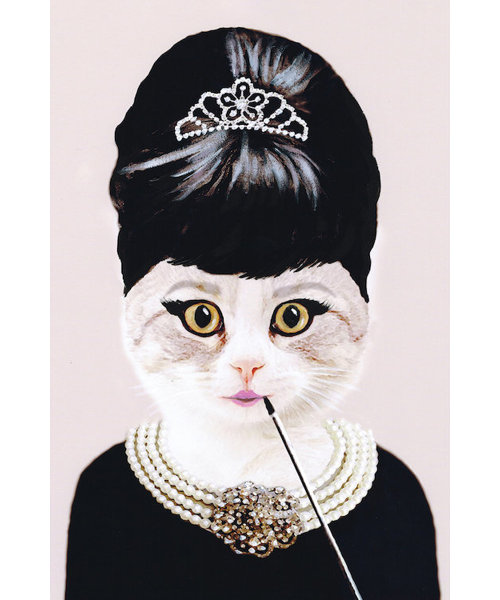 East Urban Home Audrey Hepburn Cat By Coco De Paris Wrapped