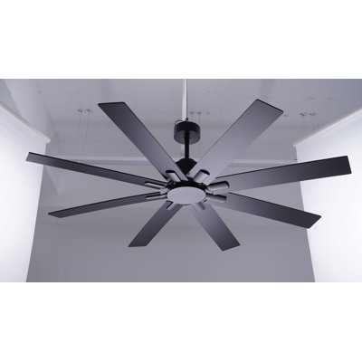 64" 8 - Blade Standard Ceiling Fan with Remote Control
